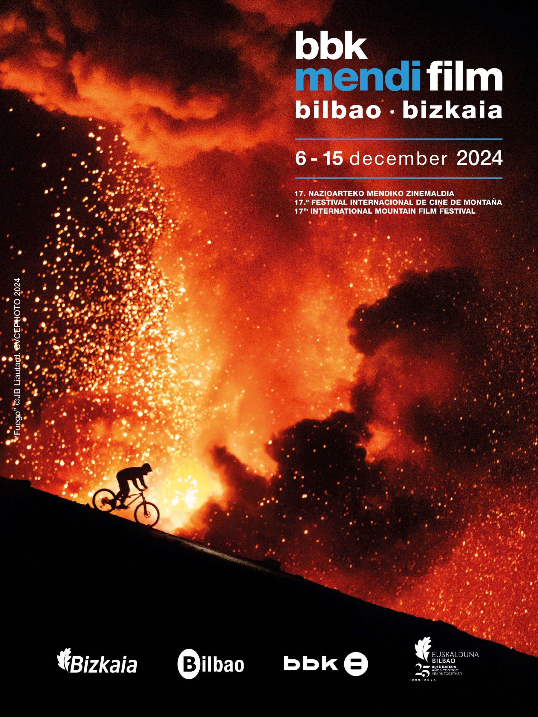 The main image of BBK Mendi Film Bilbao Bizkaia 2024 burns with “Fuego”